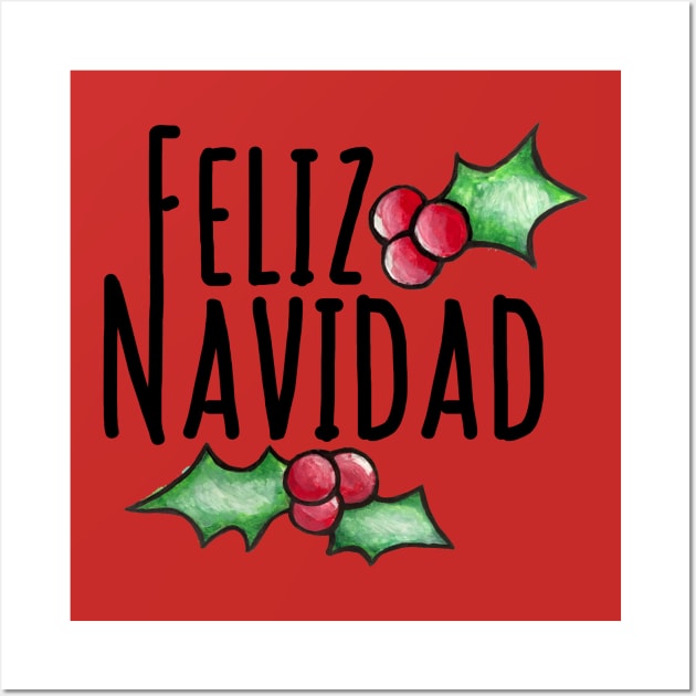 Feliz Navidad Wall Art by bubbsnugg